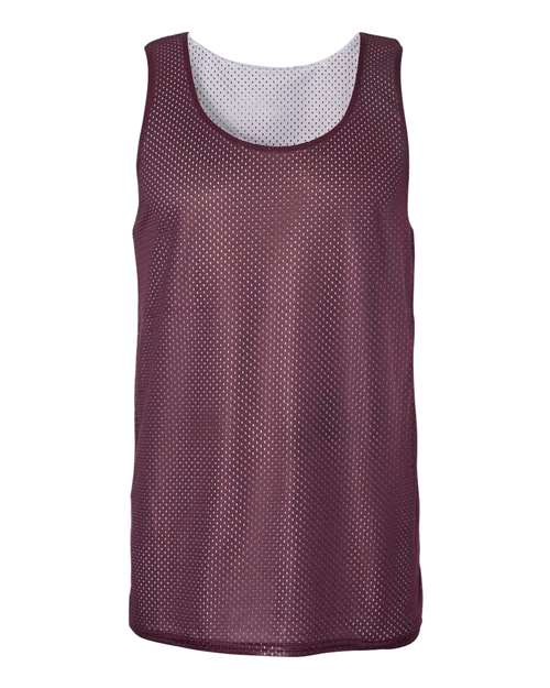Men's Pro Mesh Reversible Tank Top - Maroon/ White Front