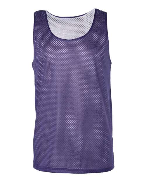 Men's Pro Mesh Reversible Tank Top - Purple/ White Front