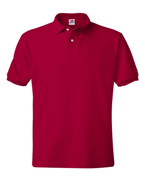 Men's EcoSmart® Jersey Polo - Deep Red Front