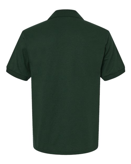 Unisex DryBlend® Jersey Polo - Forest Green Back