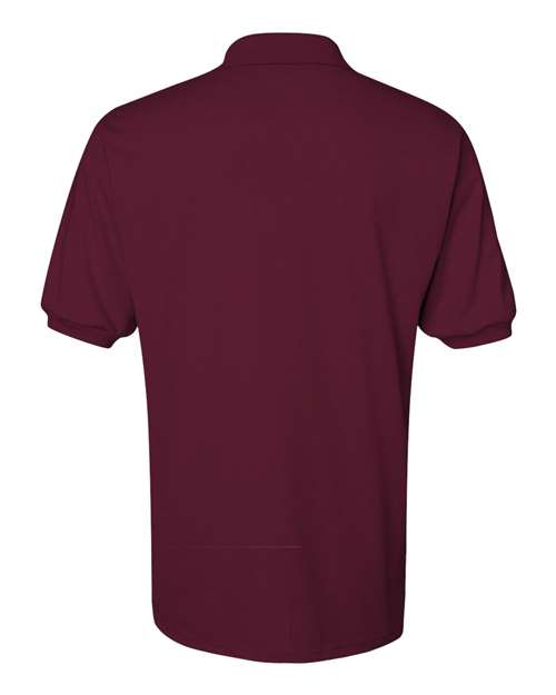 Men's SpotShield® 50/50 Polo - Maroon Back