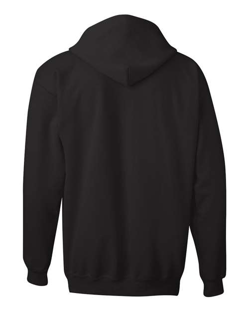 Unisex Ultimate Cotton® Full-Zip Hooded Sweatshirt - Black Back