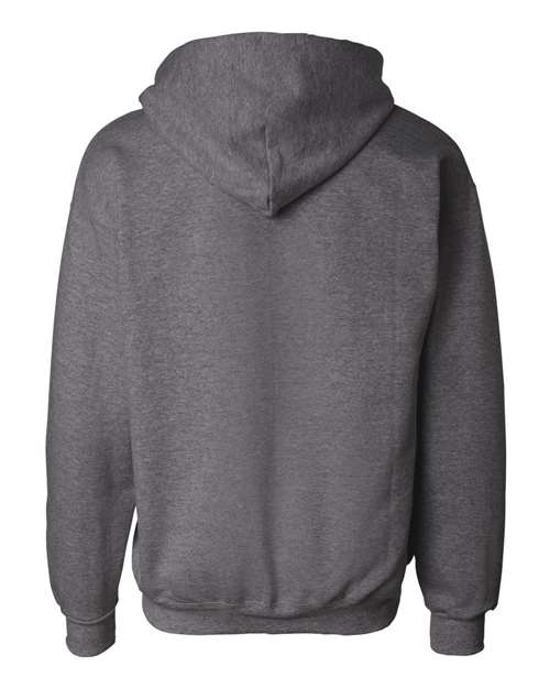 Unisex Ultimate Cotton® Full-Zip Hooded Sweatshirt - Charcoal Heather Back
