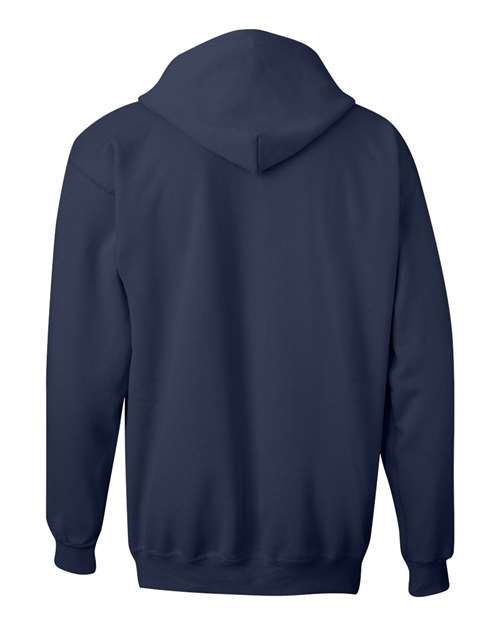 Unisex Ultimate Cotton® Full-Zip Hooded Sweatshirt - Navy Back
