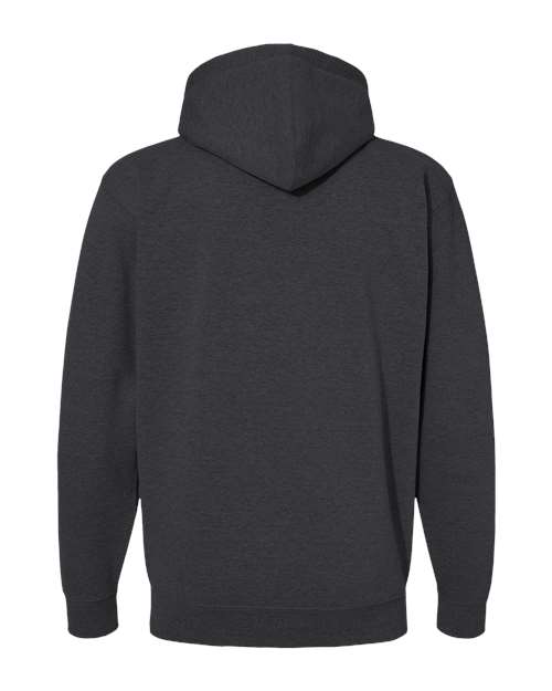 Unisex Heavyweight Full-Zip Hooded Sweatshirt - Charcoal Heather Back