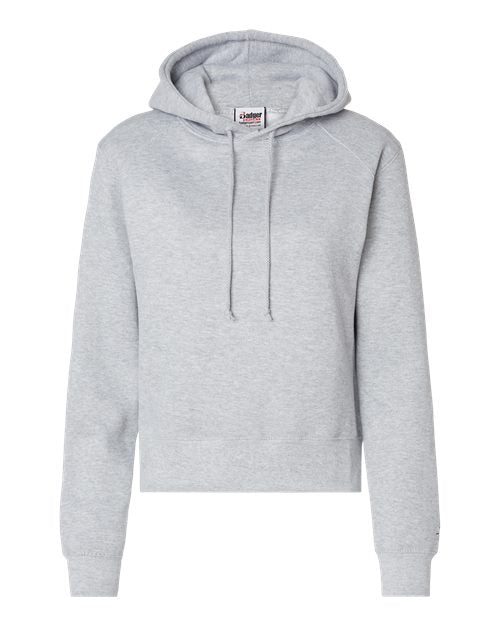 Badger Women's Crop Hooded Sweatshirt - Oxford Front