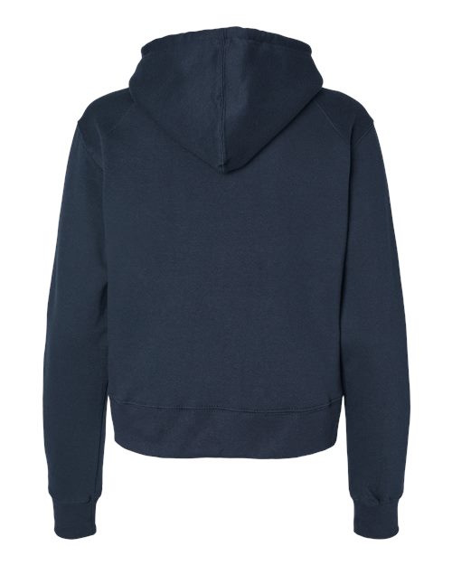 Women's Crop Hooded Sweatshirt - Navy Back