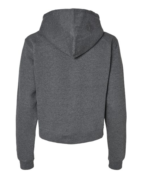 Women's Crop Hooded Sweatshirt - Charcoal Back