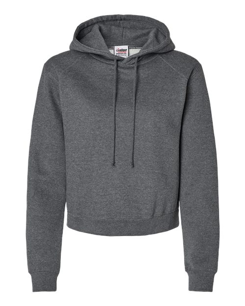 Women's Crop Hooded Sweatshirt - Charcoal Front