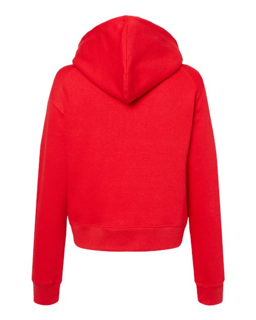 Women's Crop Hooded Sweatshirt - Red Back