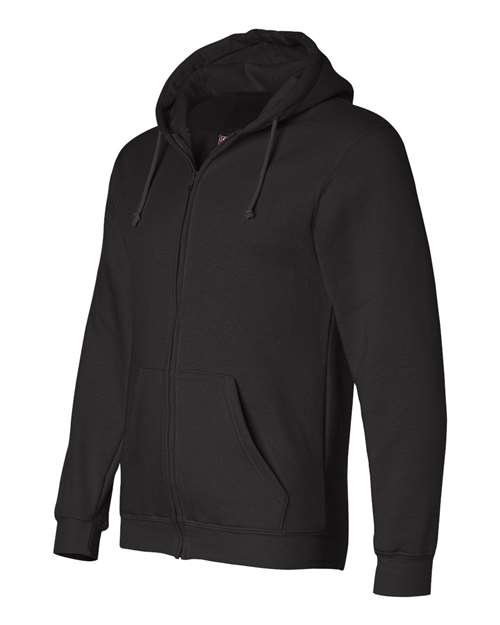 Bayside Unisex USA-Made Full-Zip Hooded Sweatshirt - Side