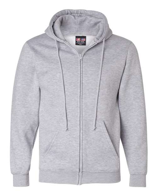 Unisex USA-Made Full-Zip Hooded Sweatshirt - Dark Ash Front