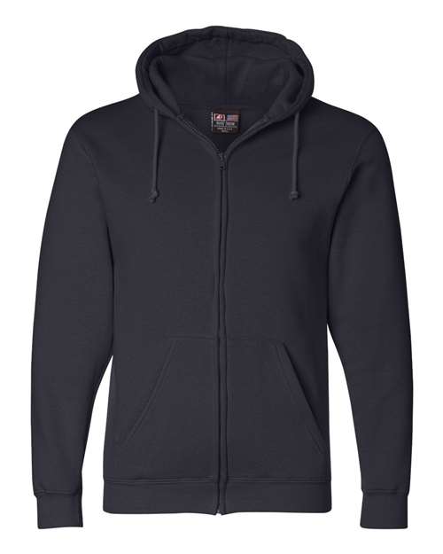 Unisex USA-Made Full-Zip Hooded Sweatshirt - Navy Front