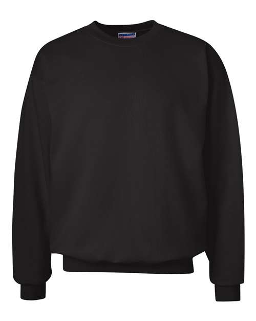Hanes Unisex Ultimate Cotton® Crewneck Sweatshirt - Black Front