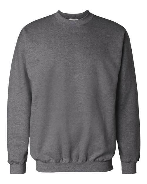 Hanes Unisex Ultimate Cotton® Crewneck Sweatshirt - Charcoal Heather Front
