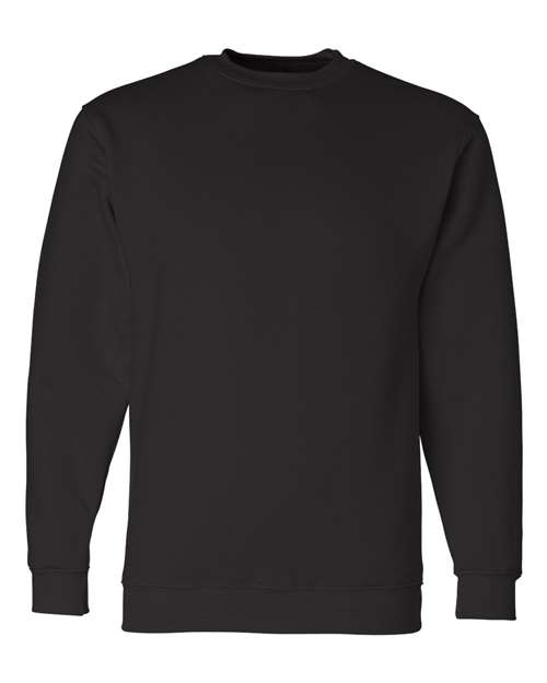 Unisex USA-Made Crewneck Sweatshirt - Black Front