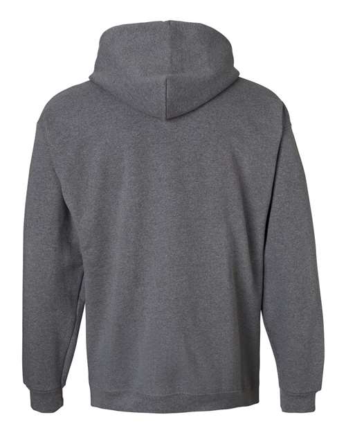 Unisex Ultimate Cotton® Hooded Sweatshirt - Charcoal Heather Back