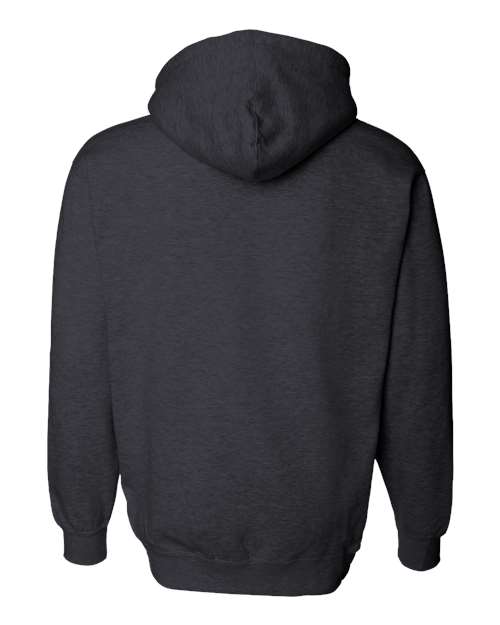 Unisex Heavyweight Hooded Sweatshirt - Charcoal Heather Back