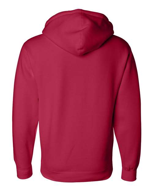 Unisex Heavyweight Hooded Sweatshirt - Red Back