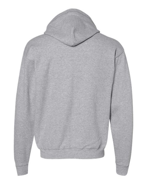 Unisex EcoSmart® Full-Zip Hooded Sweatshirt - Light Steel Back