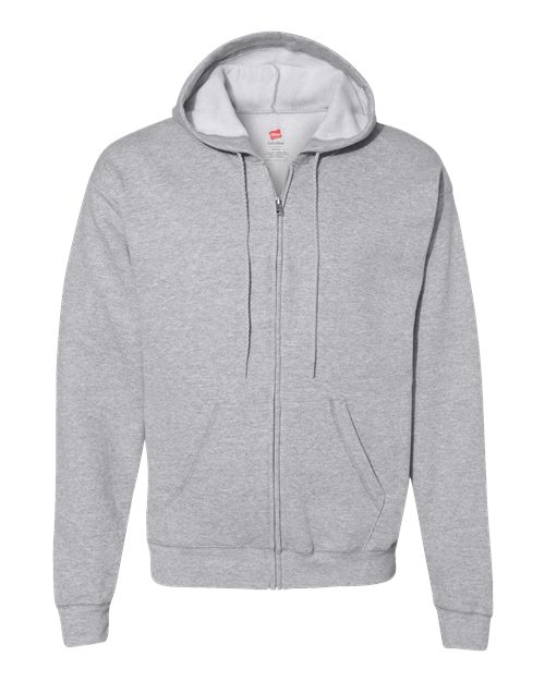 Unisex EcoSmart® Full-Zip Hooded Sweatshirt - Light Steel Front