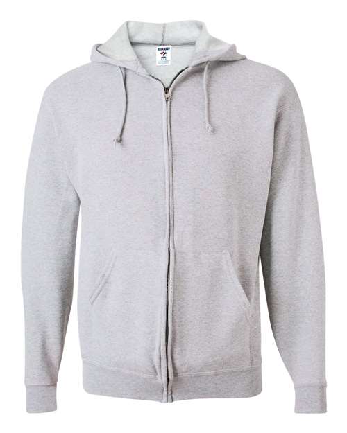 Unisex NuBlend® Full-Zip Hooded Sweatshirt - Ash Front