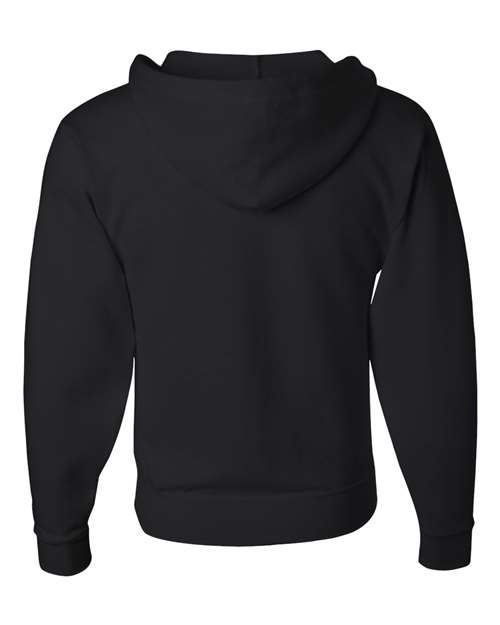 Unisex NuBlend® Full-Zip Hooded Sweatshirt - Black Back