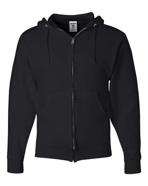 Unisex NuBlend® Full-Zip Hooded Sweatshirt - Black Front