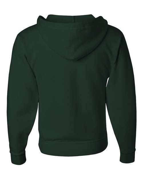 Unisex NuBlend® Full-Zip Hooded Sweatshirt - Forest Green Back