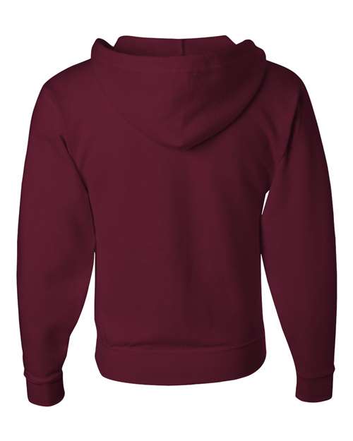 Unisex NuBlend® Full-Zip Hooded Sweatshirt - Maroon Back