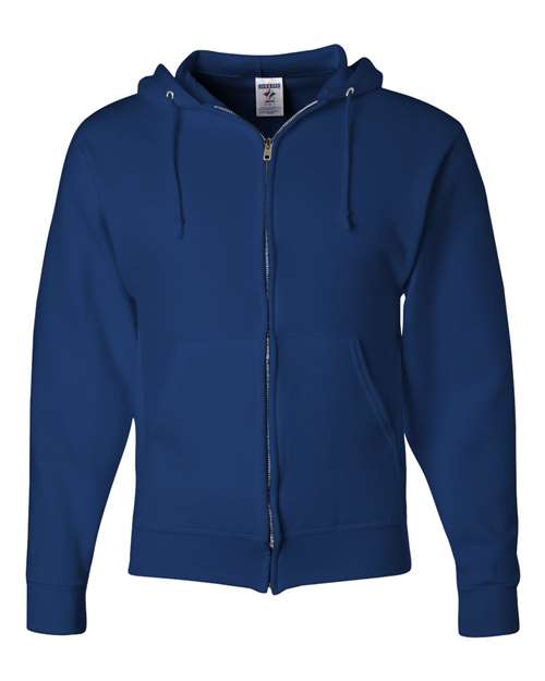Unisex NuBlend® Full-Zip Hooded Sweatshirt - Royal Front