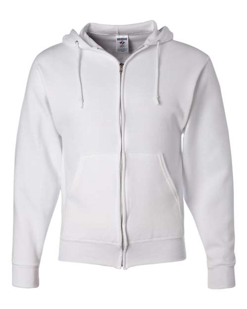 Unisex NuBlend® Full-Zip Hooded Sweatshirt - White Front