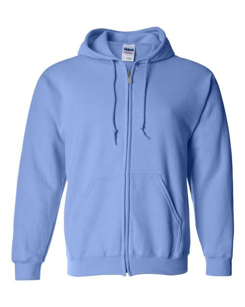 Gildan Unisex Heavy Blend™ Full-Zip Hooded Sweatshirt - Carolina Blue Front