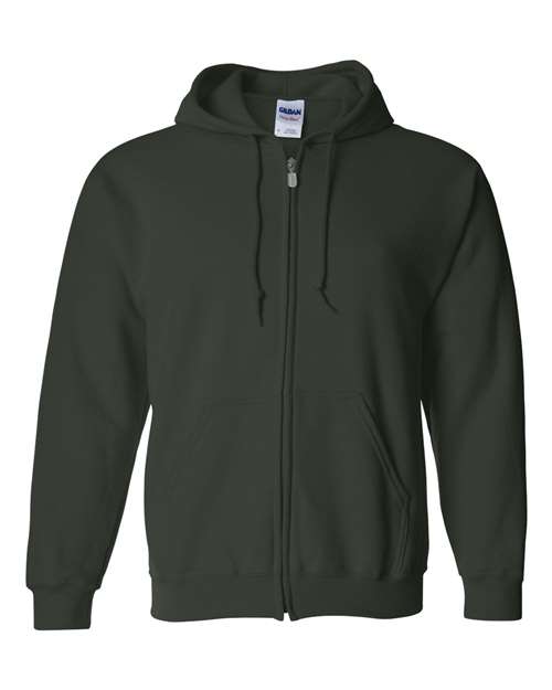 Gildan Unisex Heavy Blend™ Full-Zip Hooded Sweatshirt - Forest Front