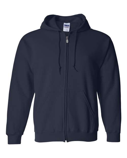Gildan Unisex Heavy Blend™ Full-Zip Hooded Sweatshirt - Navy Front