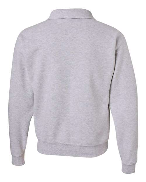 Unisex Super Sweats NuBlend® Quarter-Zip Cadet Collar Sweatshirt - Ash Back
