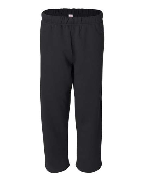 Men's Open-Bottom Sweatpants - Black Front