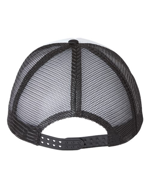 Foam Mesh-Back Trucker Cap - White/ Black Back
