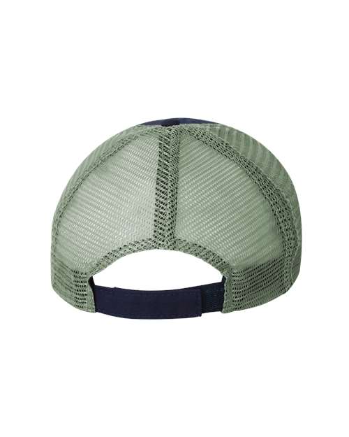 Bio-Washed Trucker Cap - Navy/ Grey Back