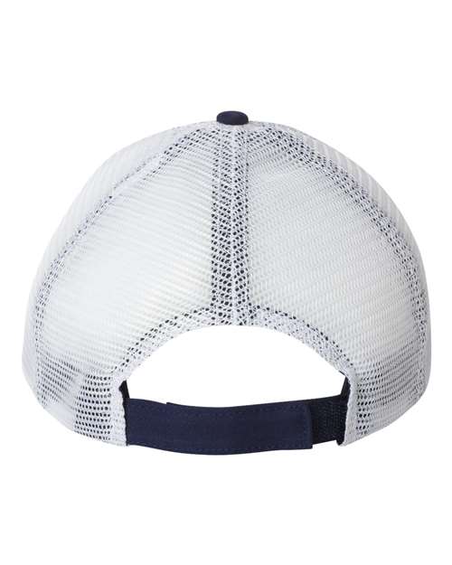 Bio-Washed Trucker Cap - Navy/ White Back