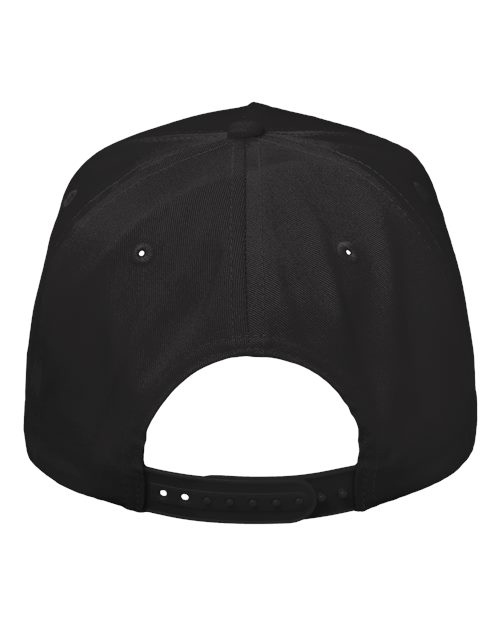 Five-Panel Twill Cap - Black Back