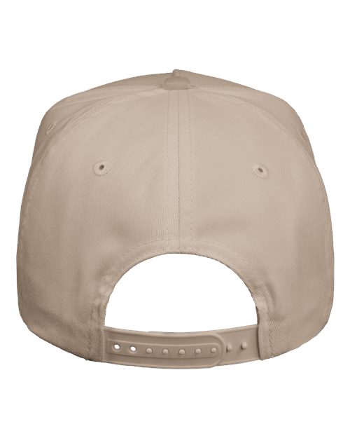 Five-Panel Twill Cap - Khaki Back