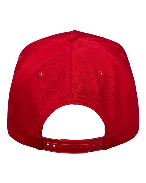 Five-Panel Twill Cap - Red Back