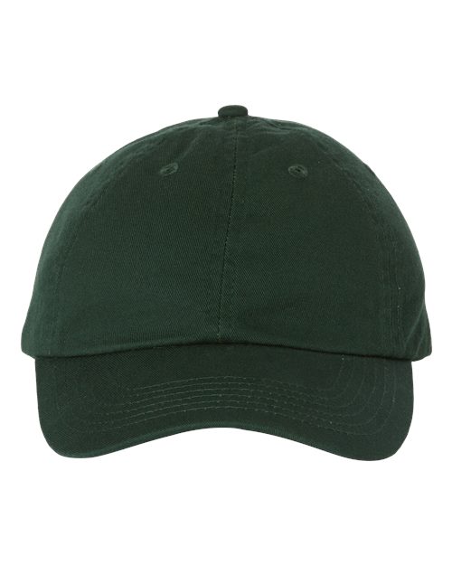 Bio-Washed Classic Dad Hat - Forest Green Front