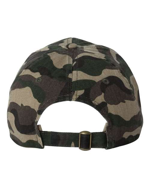 Bio-Washed Classic Dad Hat - Green Camo Back