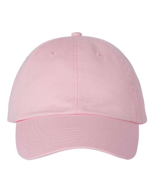 Bio-Washed Classic Dad Hat - Light Pink Front