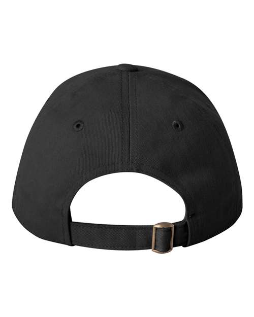 Heavy Brushed Twill Structured Cap - Black Back