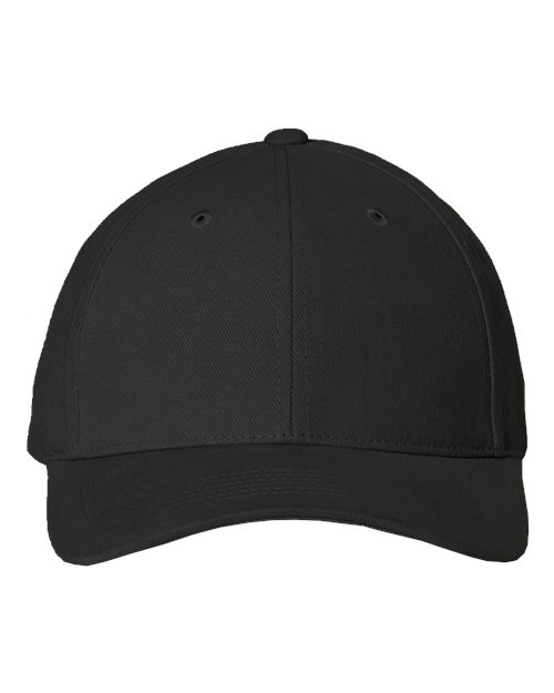 Heavy Brushed Twill Structured Cap - Black Front