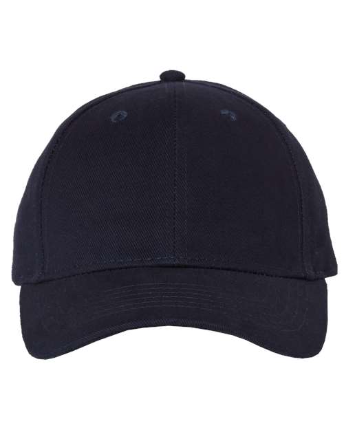 Heavy Brushed Twill Structured Cap - Navy Front