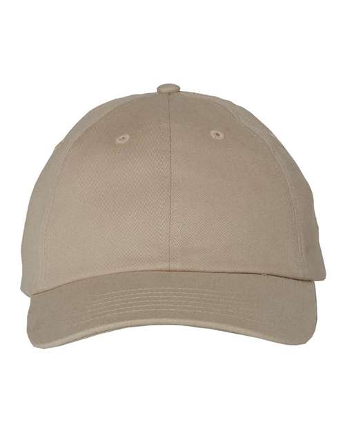 Brushed Twill Cap - Khaki Front